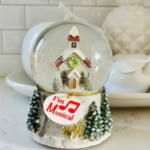 Khol’s Church musical Christmas snow globe